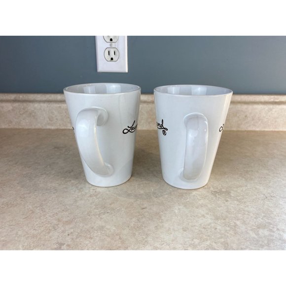 Laura Secord 14 Fluid Ounce White Signature Coffee Mug Set Of Two - Picture 5 of 6